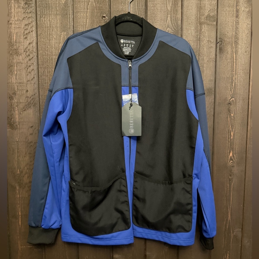Beretta NWT Jacket Men's XL Blue/Black Shooting Hunting Water & Wind Resistant